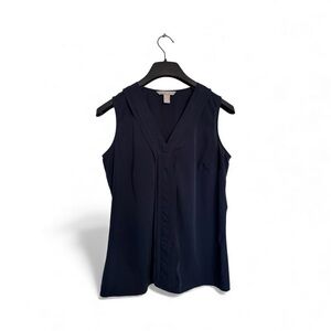Banana Republic Dark Blue V-Neck Blouse